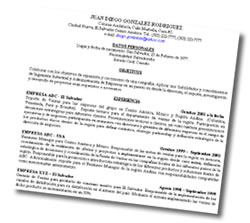 click to enlarge resume